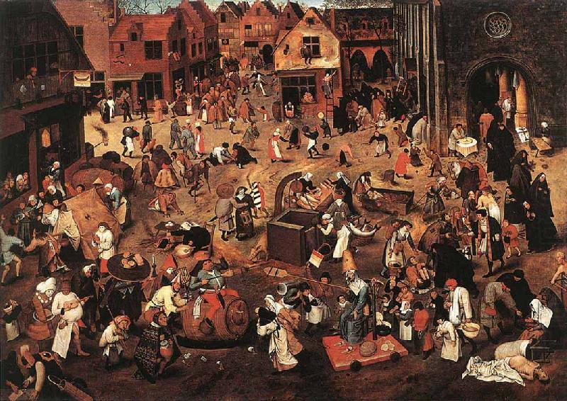 BRUEGHEL, Pieter the Younger Battle of Carnival and Lent f china oil painting image